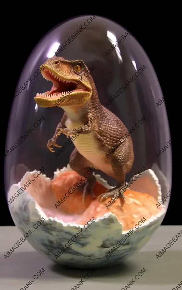 Adorable T-Rex Hatchling Egg Slice
