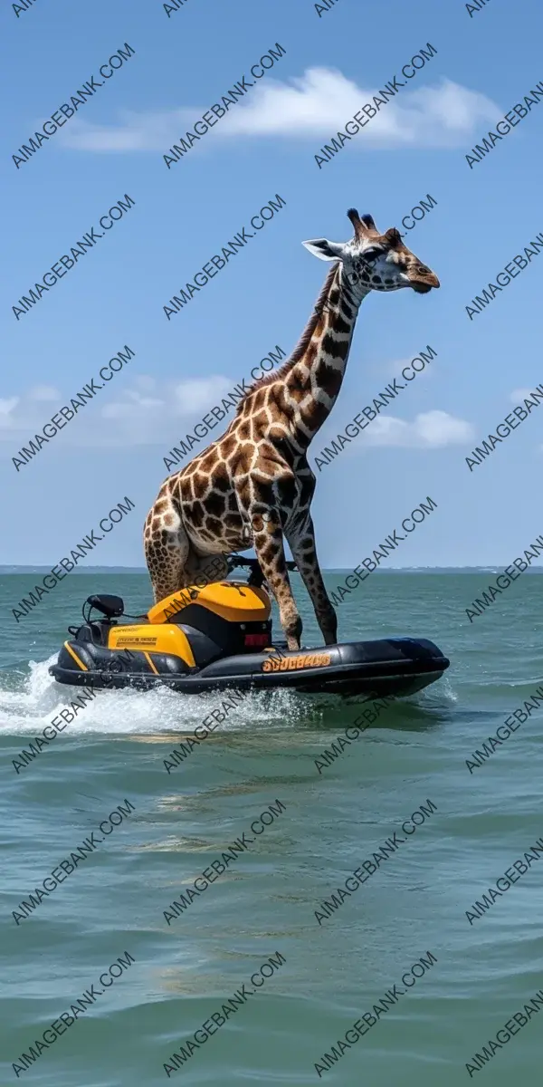 Jet Ski Adventure with a Giraffe