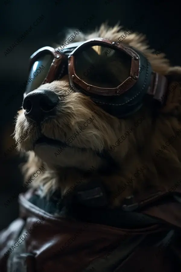 Lioness Takes on the Role of Top Gun Aviator in Movie Still