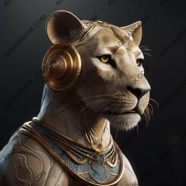 Majestic and Hyper-Realistic 4K Lioness Goddess