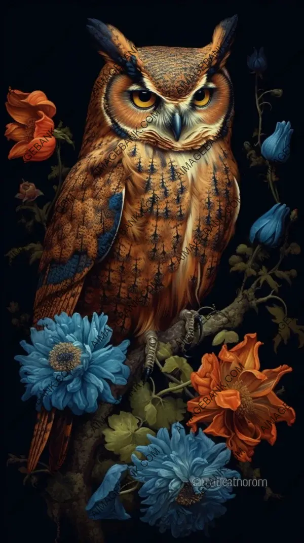 Dark and Gold Owl&#8217;s Eye Flowers Depicted with Elegance