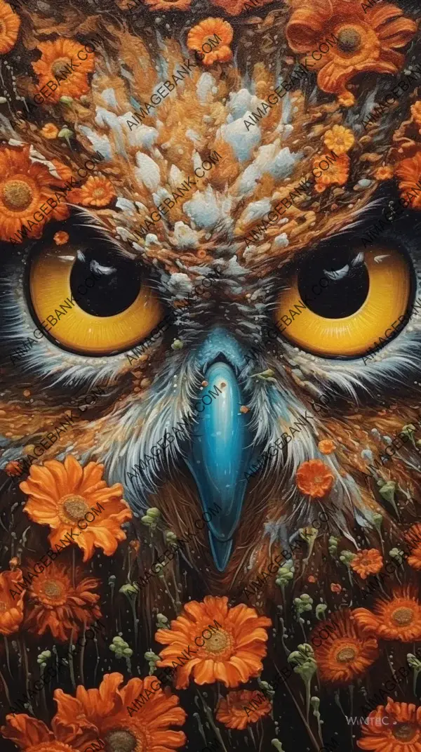 Dark and Gold Owl&#8217;s Eye Flowers Illustrated with Style