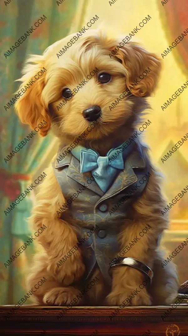 Chibi Puppy with Geeky Elegance