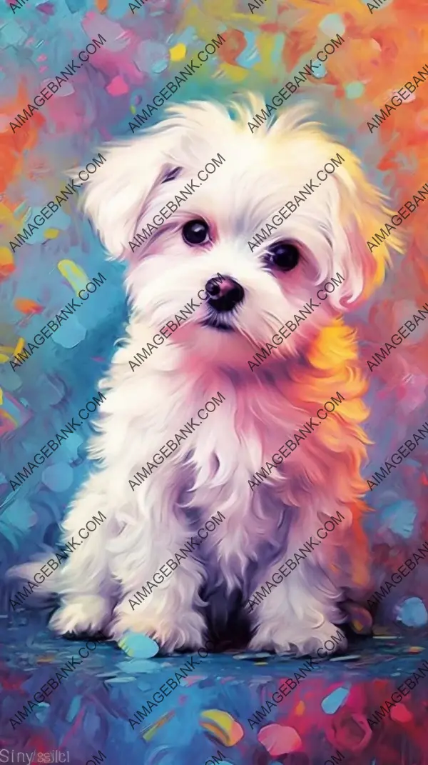 Maltese Puppy with Geeky Elegance