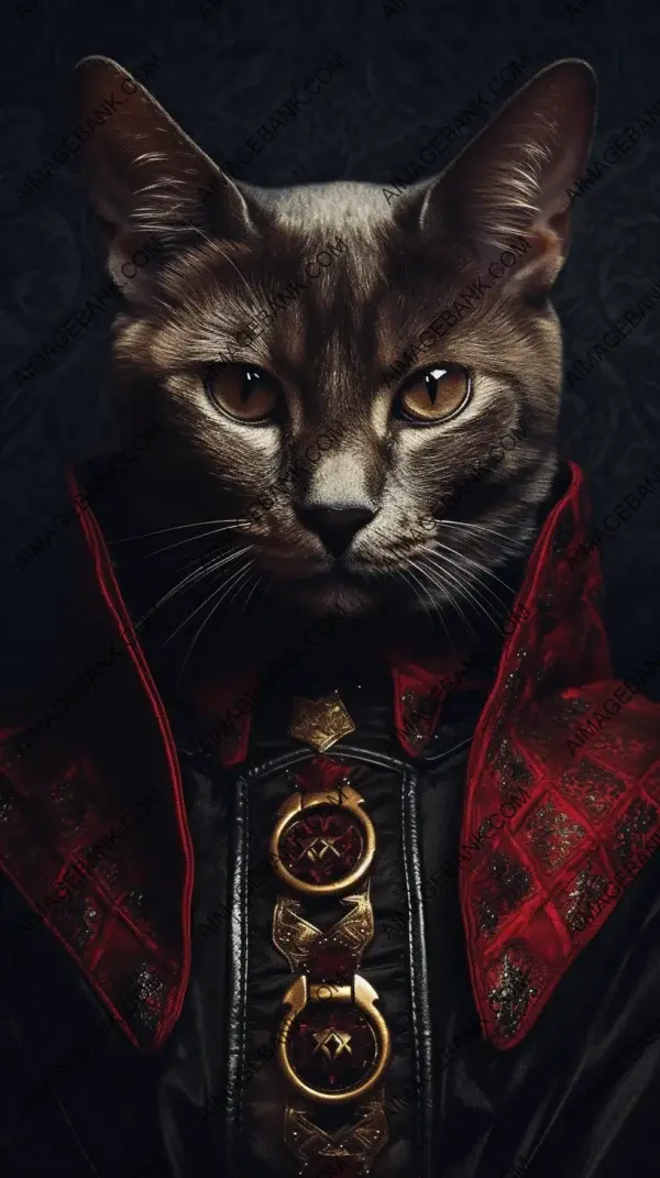 Ninja princess cat: Tortoiseshell feline dons an opulent outfit