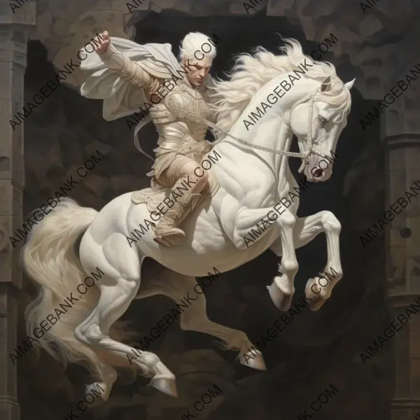 Dynamic Albino Centaur Ranger Jumping