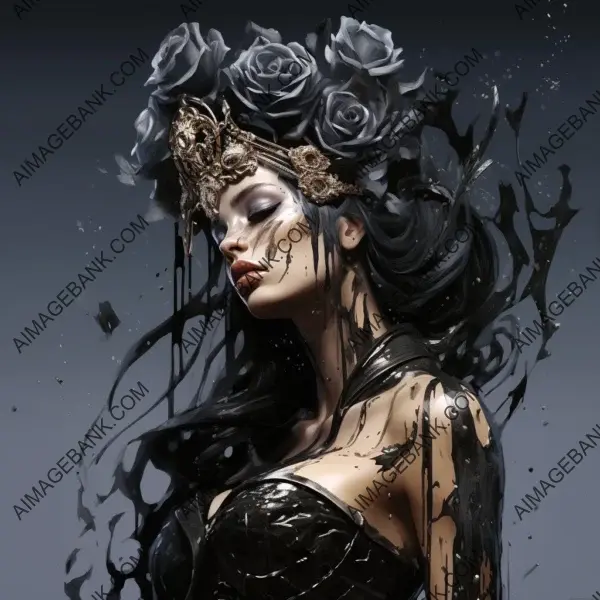 Dark Queen&#8217;s Tear: Black Rose in Fallen Sky