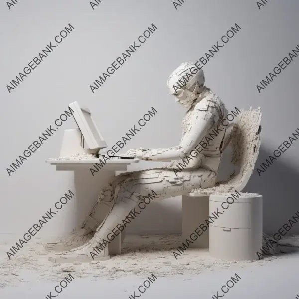 Hyperrealistic Robot Writing: Computer Picture