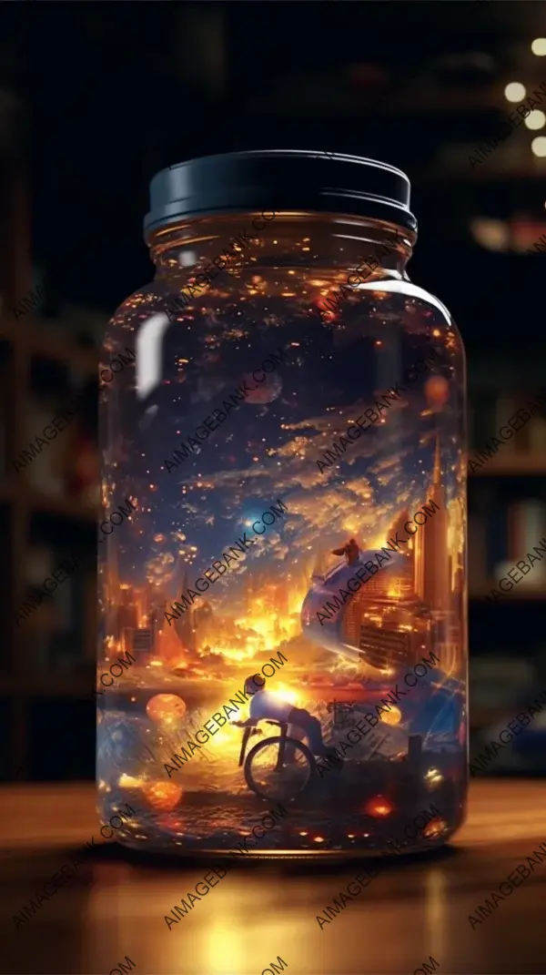 Cosmic containment: The entire universe captured within a glass jar