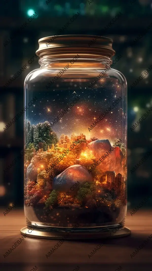 Infinite microcosm: The universe held within a glass jar