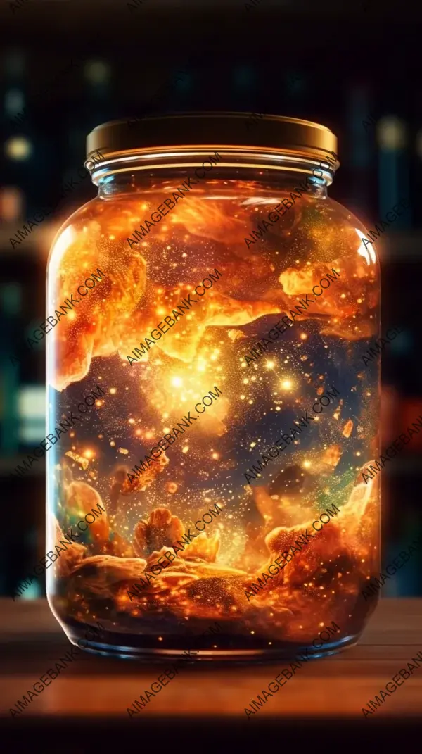 Celestial encapsulation: The entire universe within a glass jar