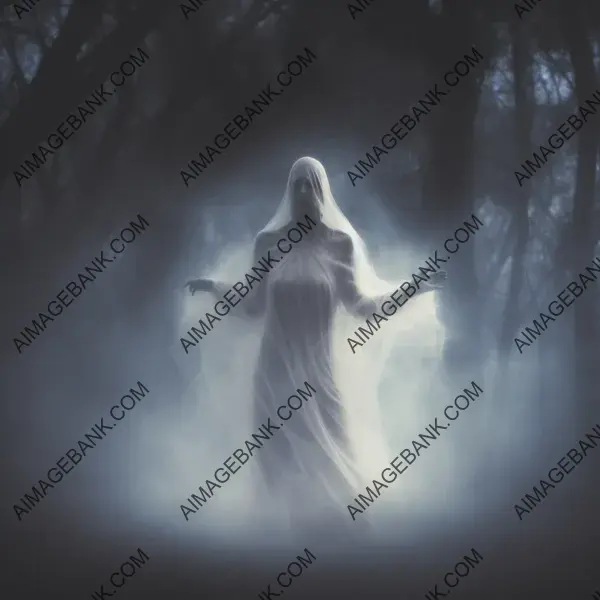 Ethereal and dramatic portrayal of the human form in captivating light and fog