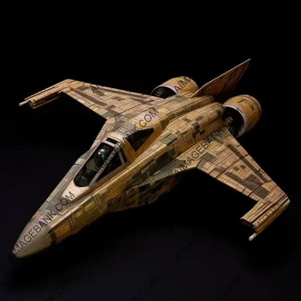 An intricately designed and engraved Jedis interceptor