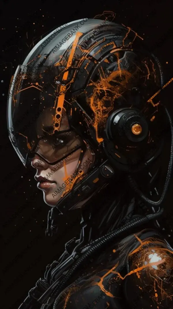 Artwork of Cyberpunk Woman