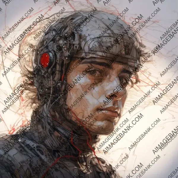 Stunning Portrait of Futuristic Cybernetic Man