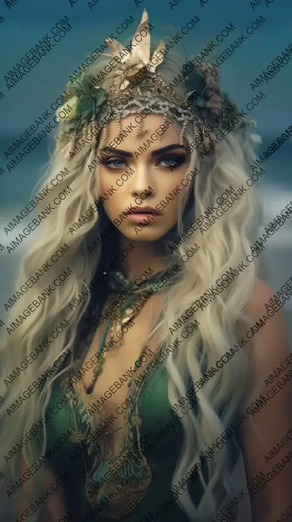 Captivating portrait of a magical elven fairy