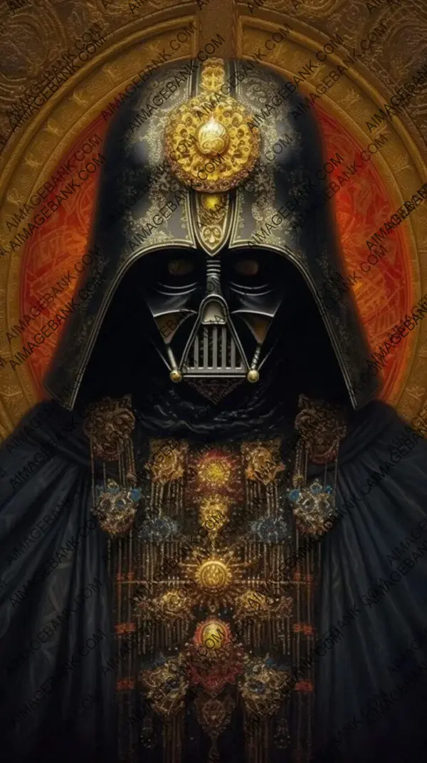 Gilded Representation Darth Vader Frazetta Beksinski