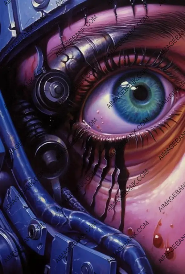 Humorous horror movie poster by Jason Edmiston with a cyborg twist