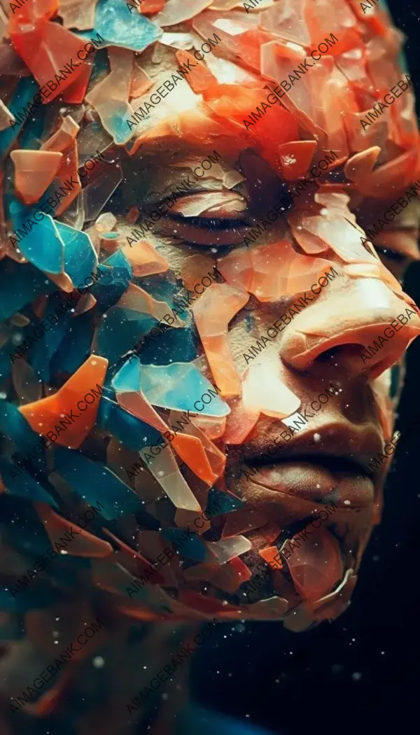 Captivating Mirror Peeling: Close-Up of Explosive Shards in Full Screen