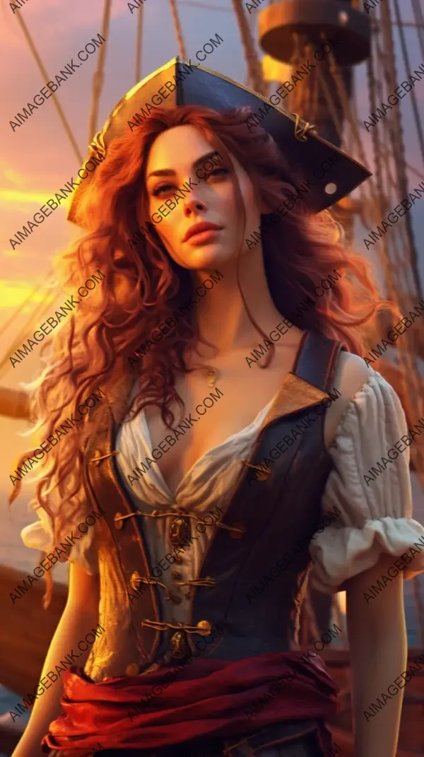 Whole-Bodied Female Pirate: Cool and Beautiful on a Pirate Ship