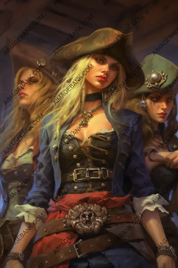 Beautiful Pirate Women in Highly Detailed Art