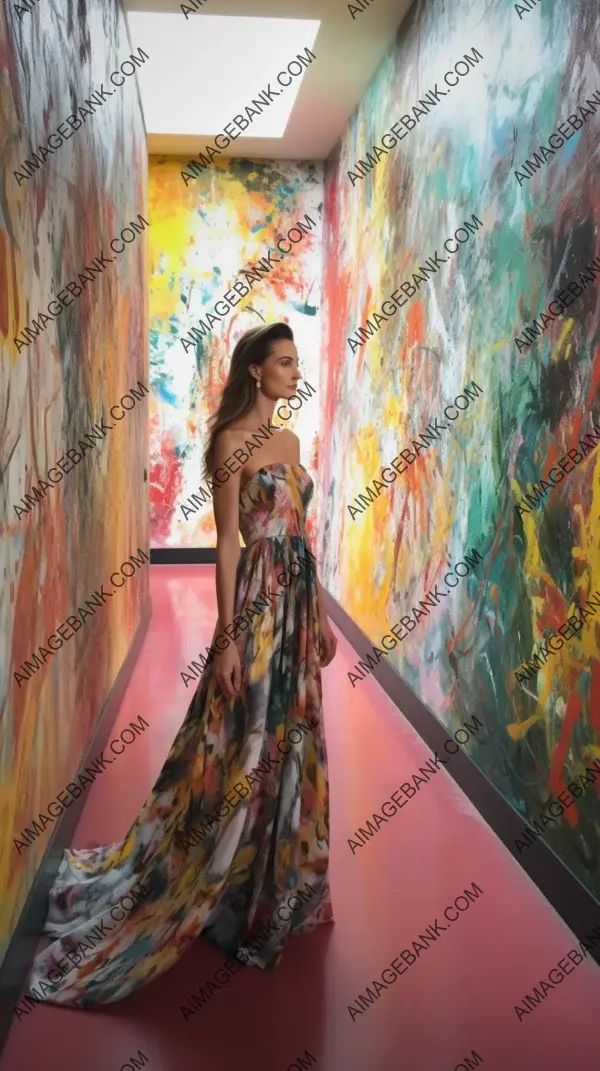 Graffiti-Inspired Dress: Model Channels Artist Hali&#8217;s Vision