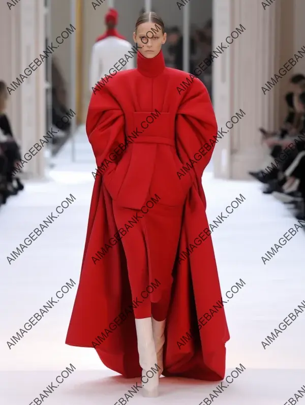 Balenciaga Female Model on Runway