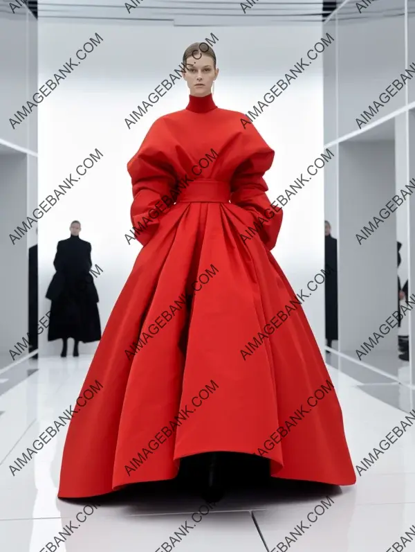 Model Showcasing Unique Style by Balenciaga