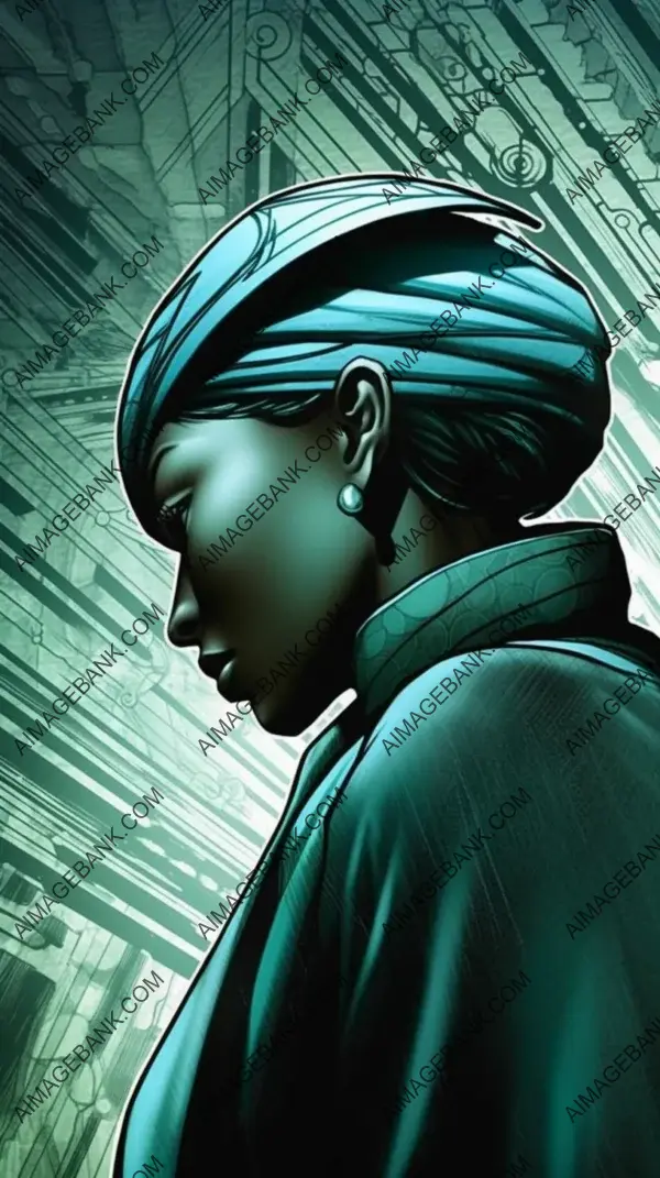 African Woman&#8217;s Green Turban