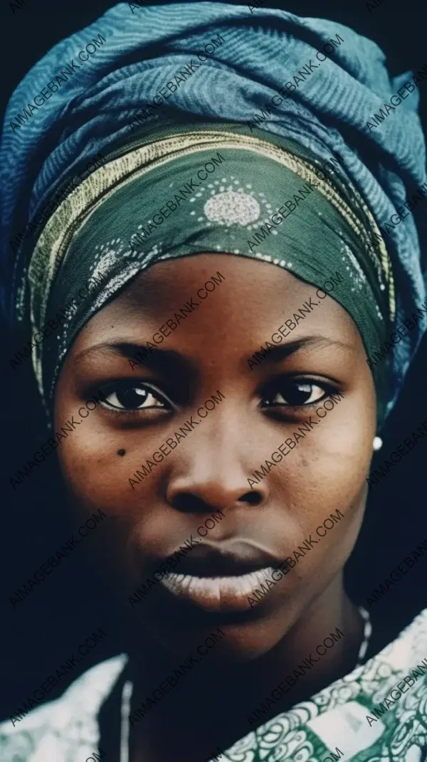 African Woman&#8217;s Green Turban