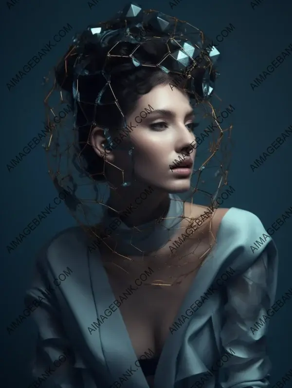 Captivating Post-Modern Female Fashion Shoot with Neomorphism-Inspired Designs