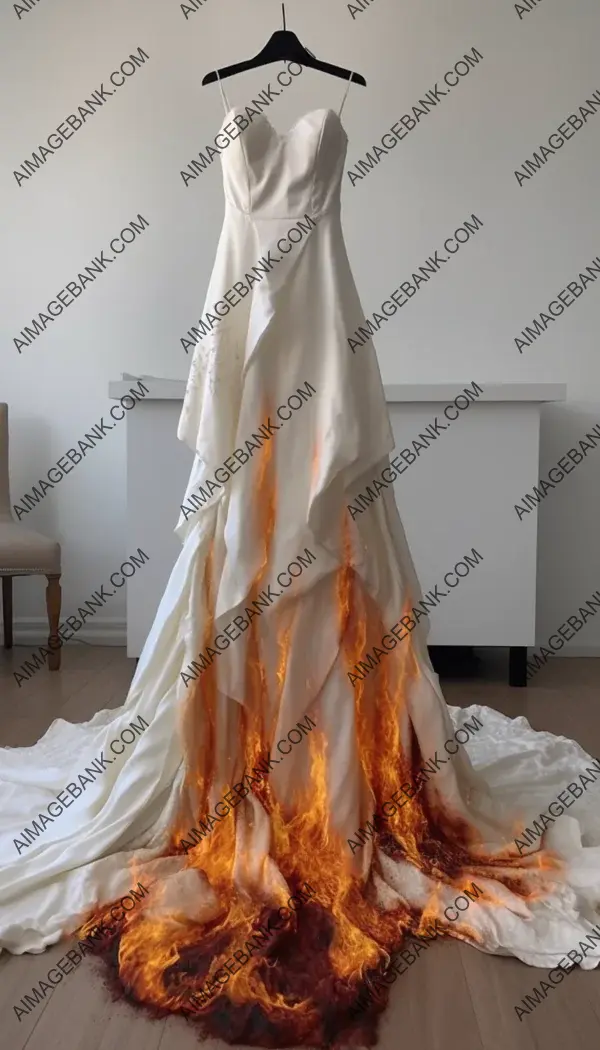 Flaming Wedding Gown Inspired by Katniss Everdeen