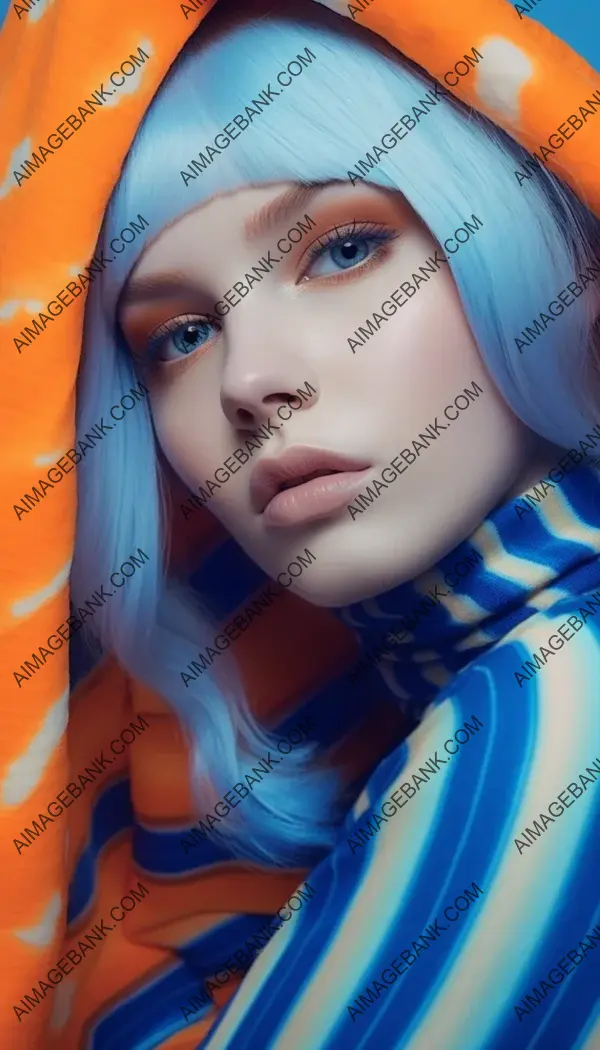 Capturing the whimsy of blueberry creamsicle maximalism in mod fashion photography