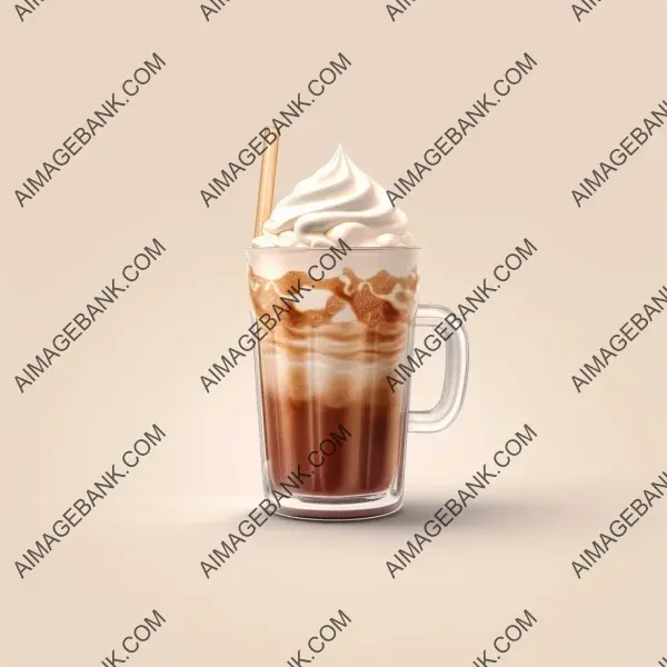 Coffee Indulgence: Iced Latte with Creamy Topping