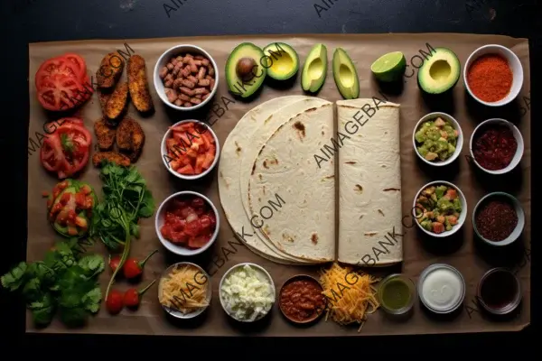 Orderly Delights: Knolling Burrito Ingredients