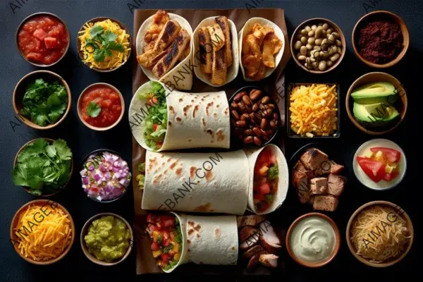 Precise Composition: Knolling Burrito Ingredients