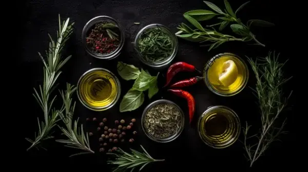 Aromatic Medley: Selecting Spices and Herbs with Rosemary and Basil