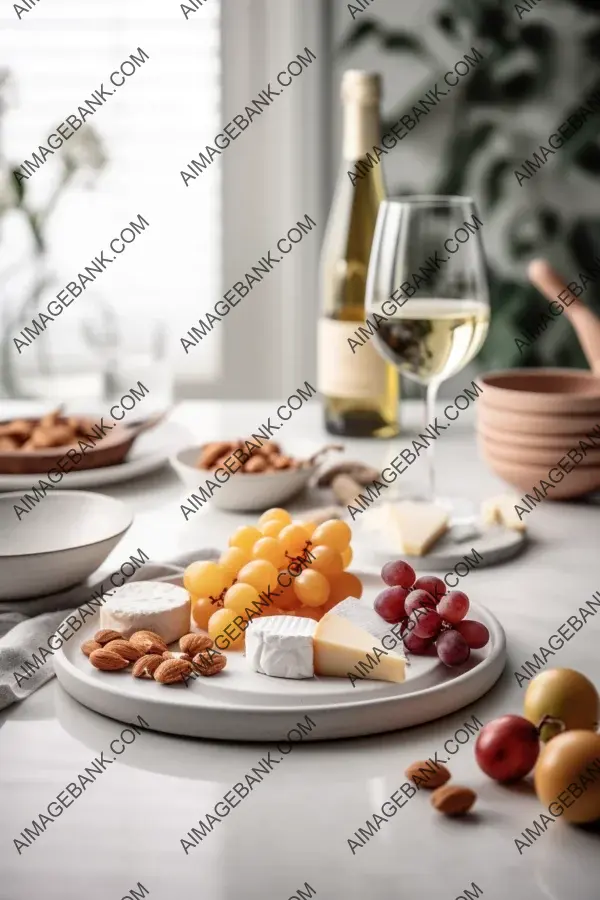 Indulge Inviting Presentation Cheese Plate Glass Wine