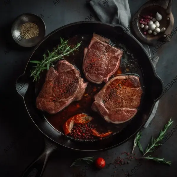 Fascinating Top-Down Shot of Meat