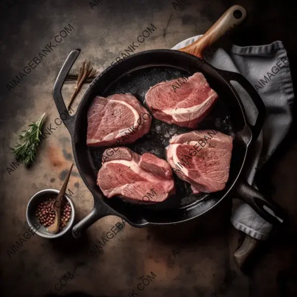 Enchanting Top-Down Shot of Meat