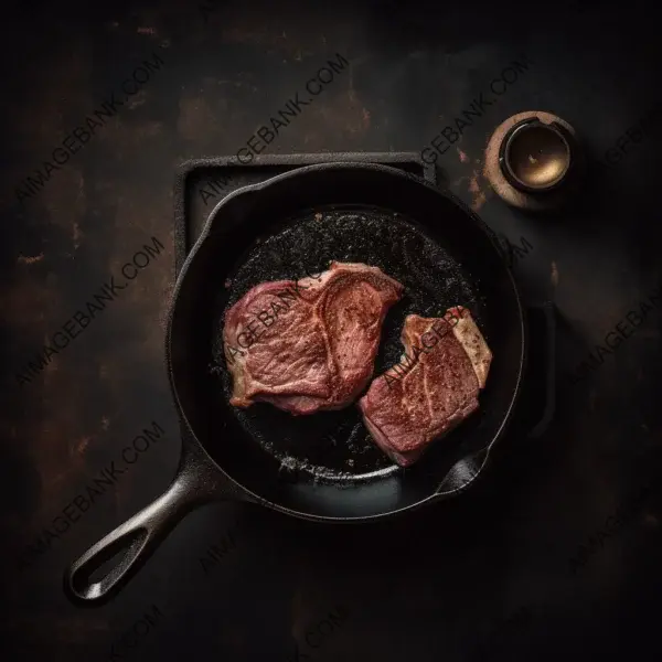 Breathtaking Top-Down Shot of Meat