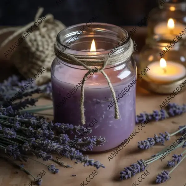 Relax and unwind with a soothing lavender candle