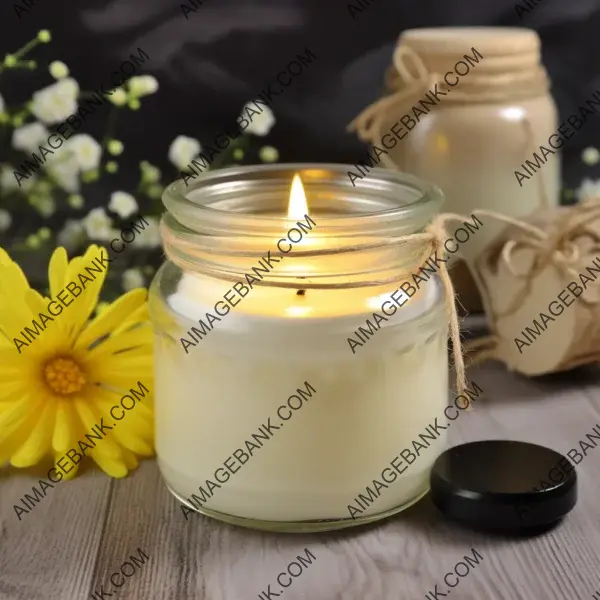 Calming Ambiance with Vanilla-Scented Candle