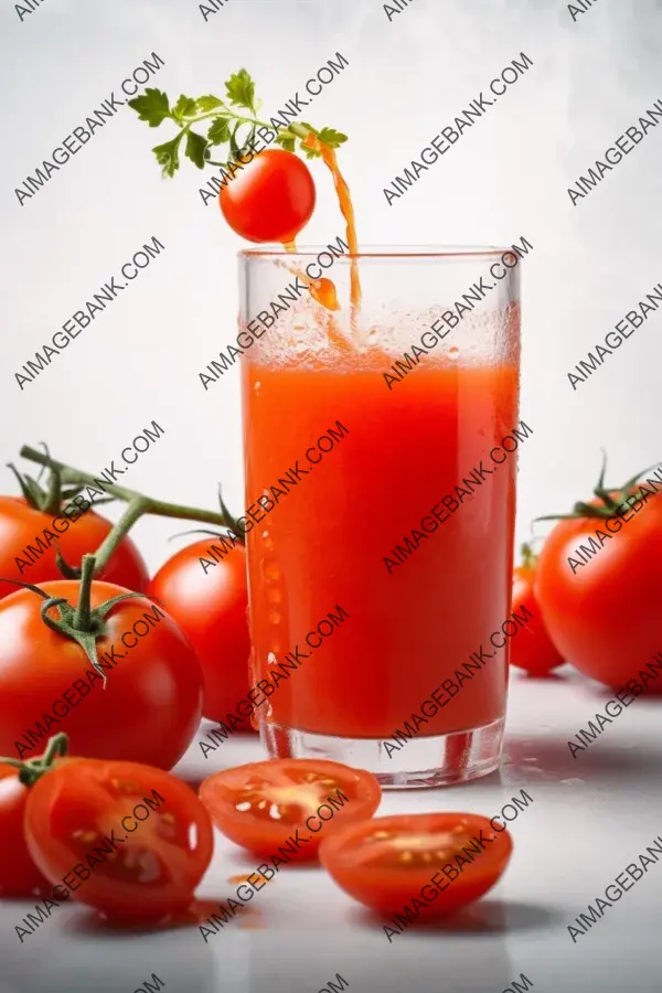 Vibrant Red Color and Natural Goodness of Tomato Fresh Juice