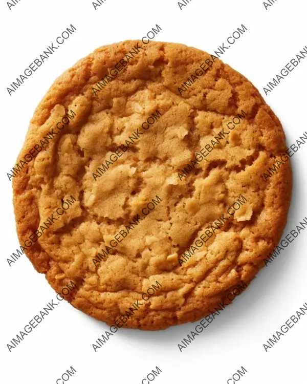 Golden-brown temptation: a picture of a single perfect oatmeal cookie