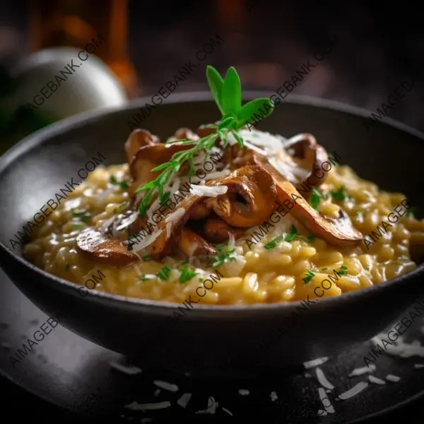 A risotto masterpiece: savoring the harmony of flavors in a professional food photograph