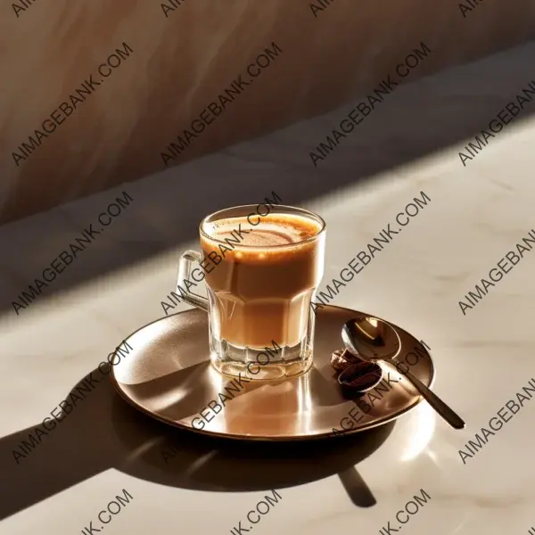 Aromatic allure: an espresso shot served with grace