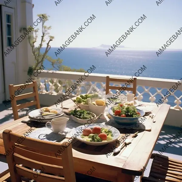 Country elegance: a rustic wooden table set with care