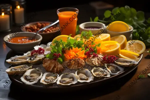 Beautifully Arranged Seafood Platter: Exquisite Delights