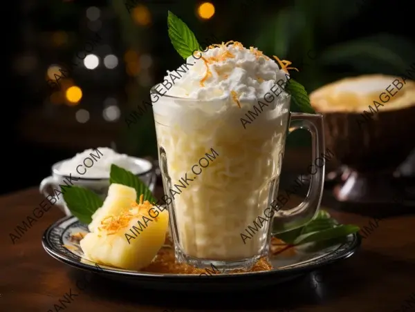 Refreshing Tropical Drink: Pineapple Coconut.